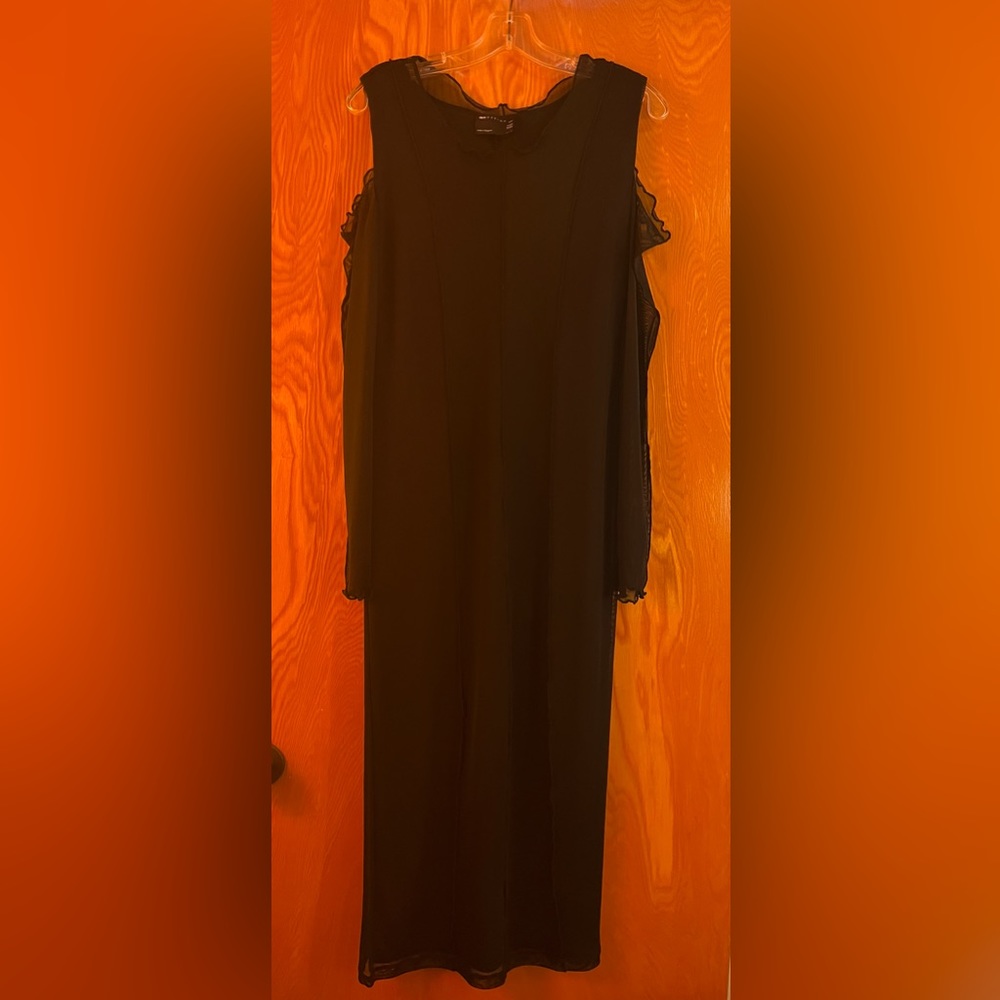 Asos Design Curve Mesh Midi Dress With Bare Shoul… - image 3